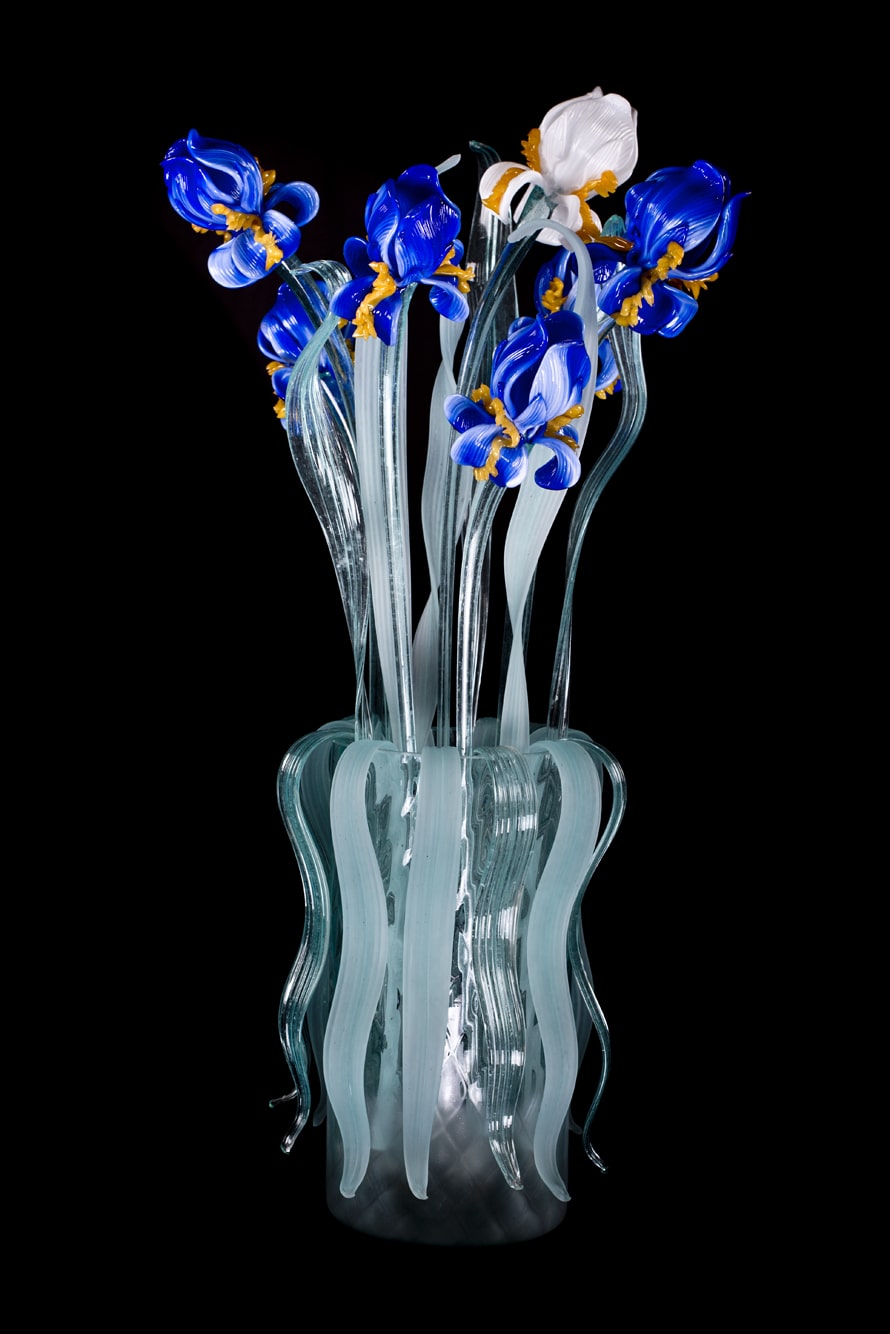 Vaso lampada Mazzo di Iris Van Gogh