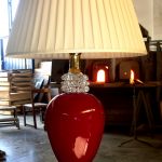 Lampada da tavolo cristallo e rosso