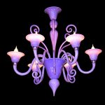 Lampadario Riccio lilla
